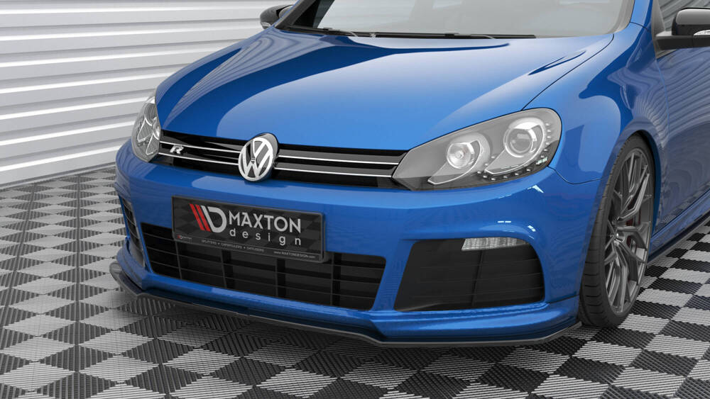 Voorspoiler VW Golf 6 R Glans Zwart V.2