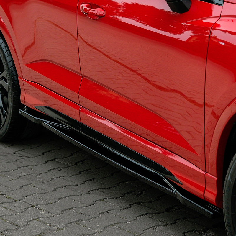 Oneway Set Sideskirts  Audi Q3 (F3B) S-Line & Q3 Sportback (F3N) S-Line 2019-2025 excl. RSQ3 - Glanzend zwart