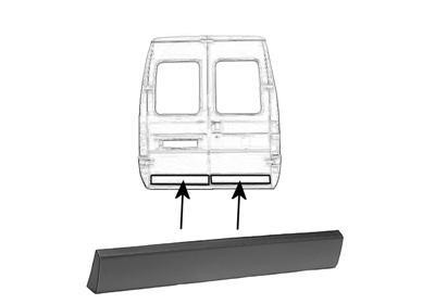achterdeurlijst, rechts Fiat Ducato, 1994-2002