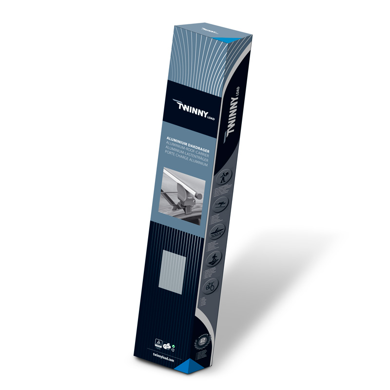 Dakdragerset Twinny Load Aluminium A32  Opel Zafira B (voor auto's zonder dakreling)