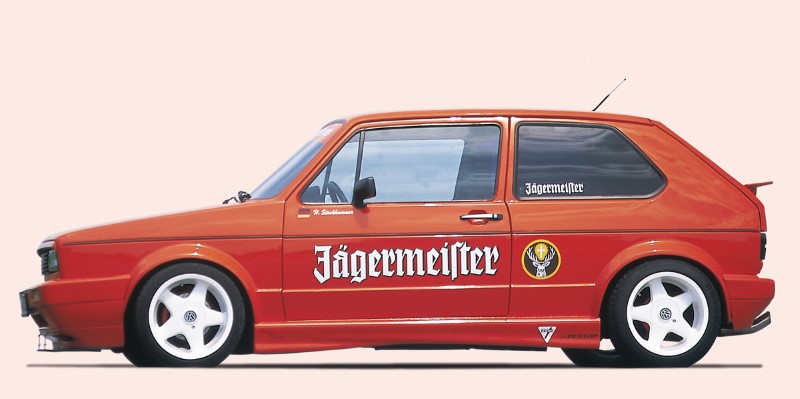 Zijskirts passend voor VW Golf I zonder wielkastverbreders Rieger