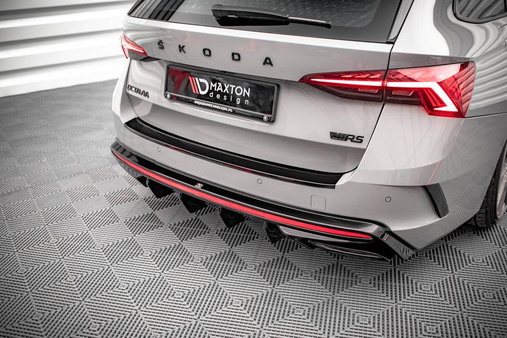 Diffuser passend voor Skoda Octavia RS MK4 Maxton Glans Zwart