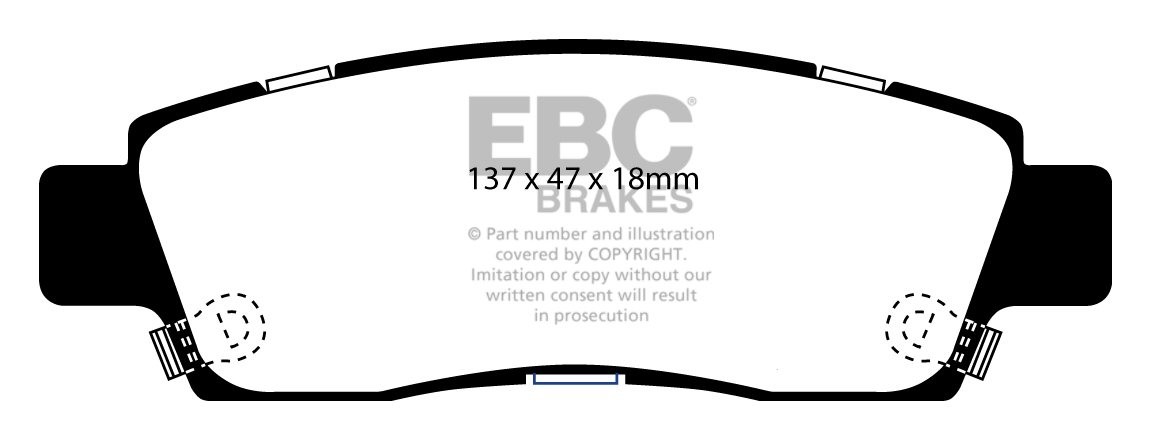EBC Brakes SAAB 9-7X 4.2 2005-2009 Remblokken achterzijde yellow
