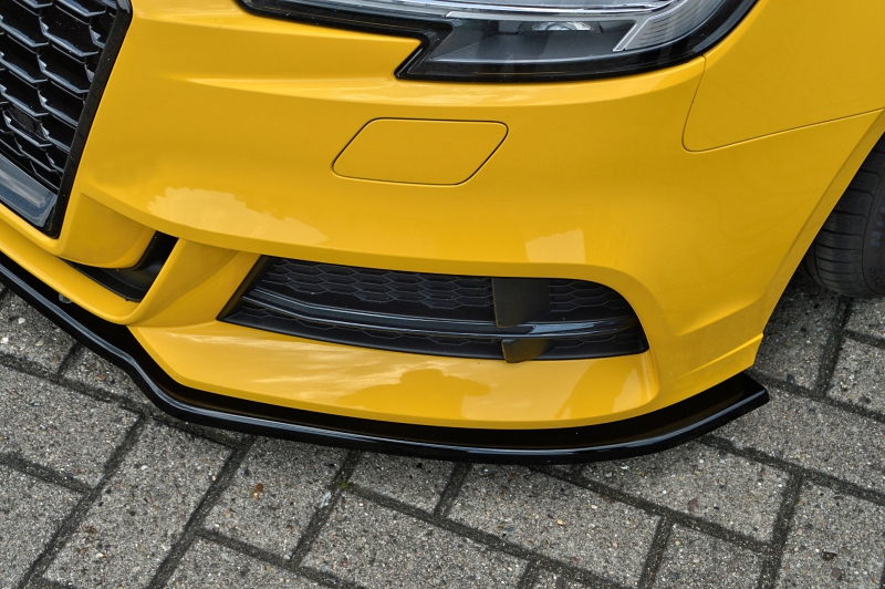 Voorspoiler passend voor Audi A3 8V S-line S3 Limousine Glans Zwart