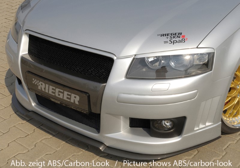 Spoilerzwaard voor Voorbumper passend voor Audi A3 8P R-frame Rieger