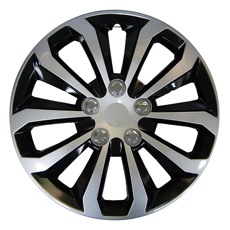 4-Delige Premium Wieldoppenset - Arizona 14-inch - Zilver/Zwart