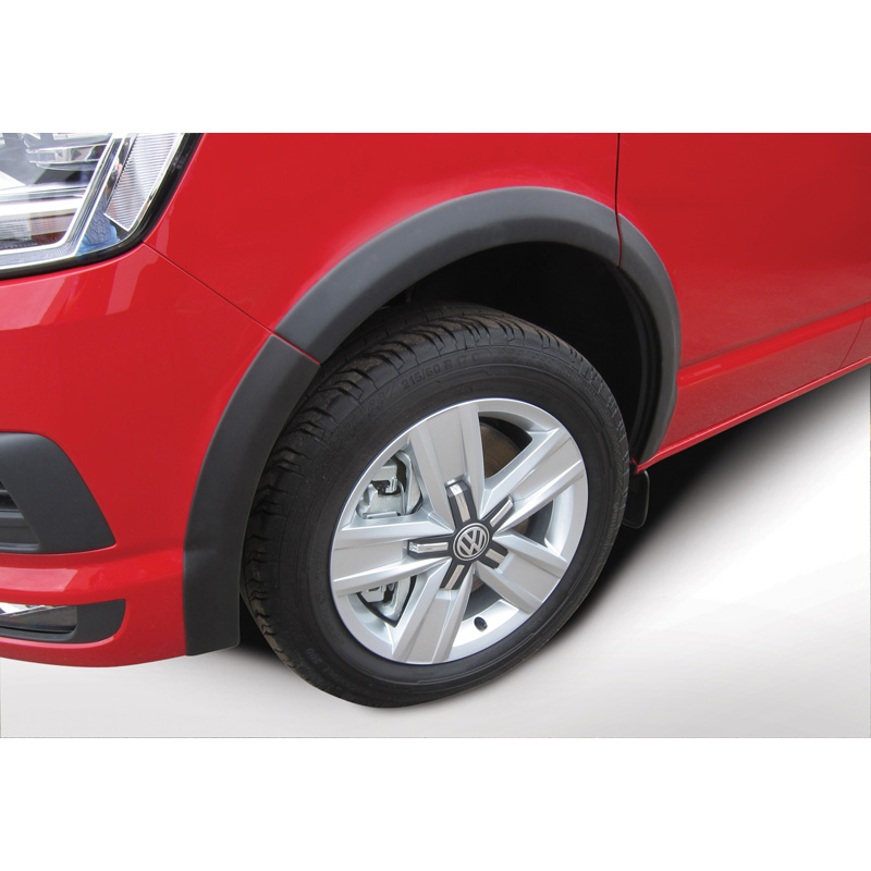 RGM Spatbordverbreders  Volkswagen Transporter T6 2015- Korte wielbasis - dubbele schuifdeur - Achterklep - Zwart