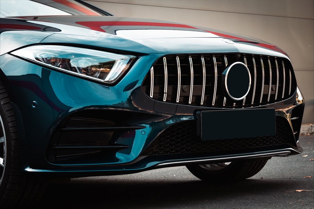 Grill passend voor Mercedes CLS C257 GTR Design Zwart/Chroom