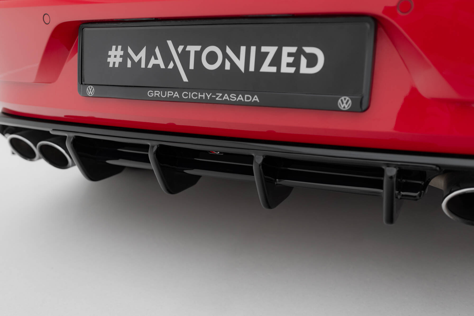 Achter Diffuser passend voor Volkswagen Golf R Hatchback R MK7 Facelift Maxton Glanzend zwart
