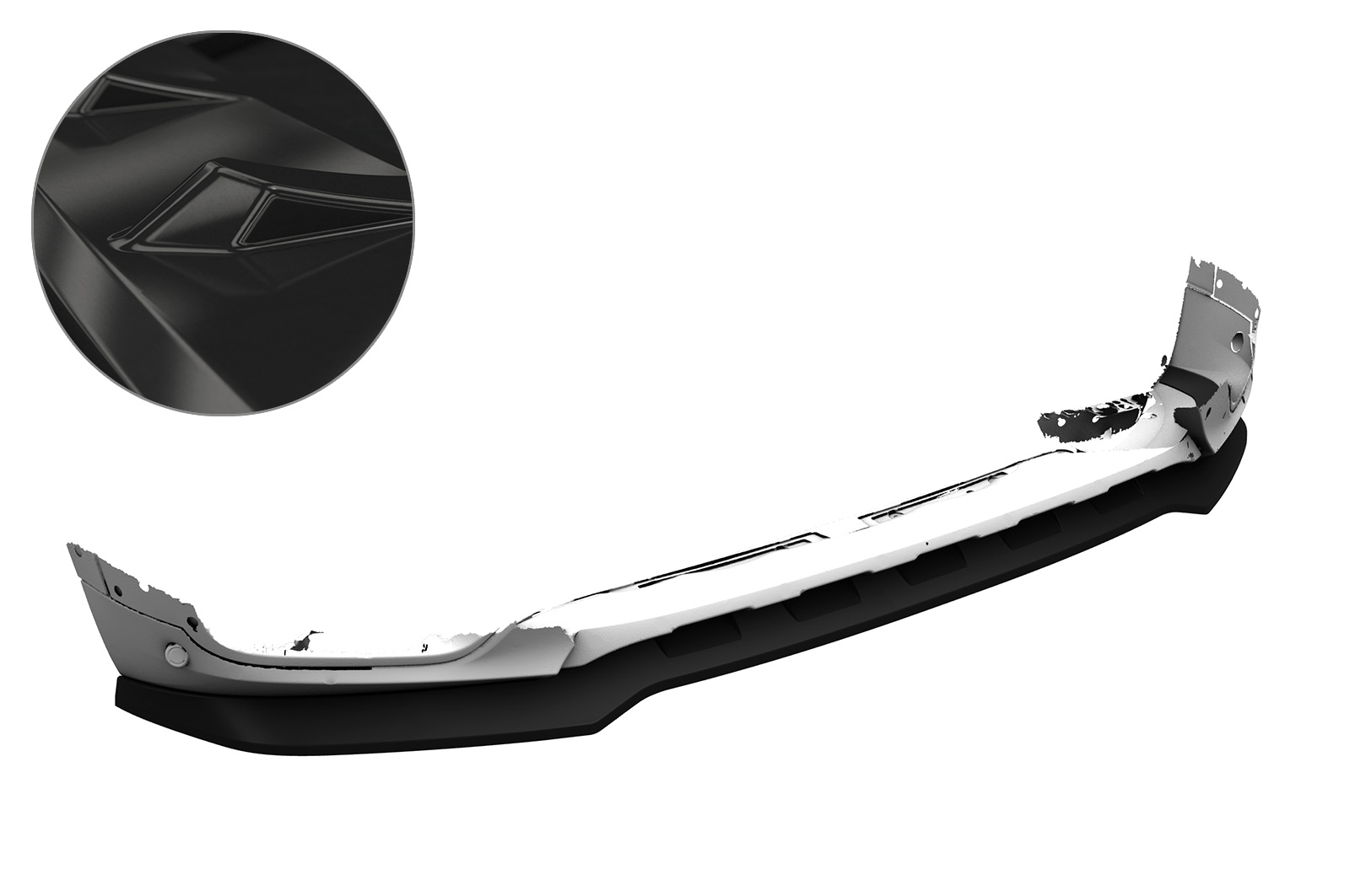 Voorspoiler passend voor BMW X3 F25 LCI CSR Glans Zwart