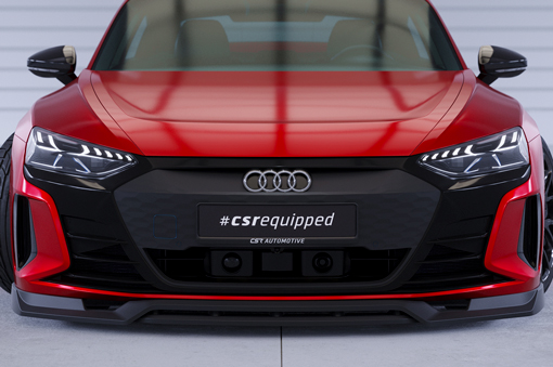 Voorspoiler passend voor Audi e-tron GT CSR Glans Zwart
