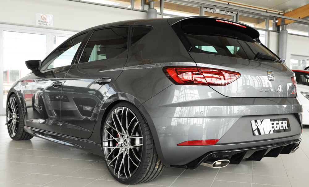 Achterbumper Diffusor Rieger Seat Leon Cupra 5F 17-.. Gloss Black