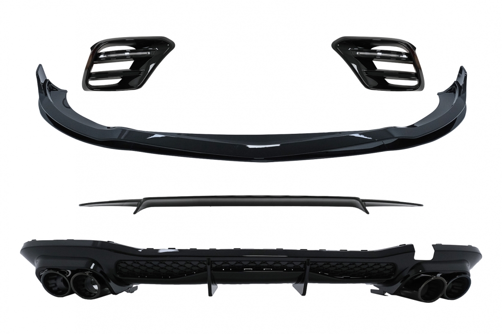 Bodykit passend voor Mercedes S Klasse W223 AMG Pakket Glans Zwart