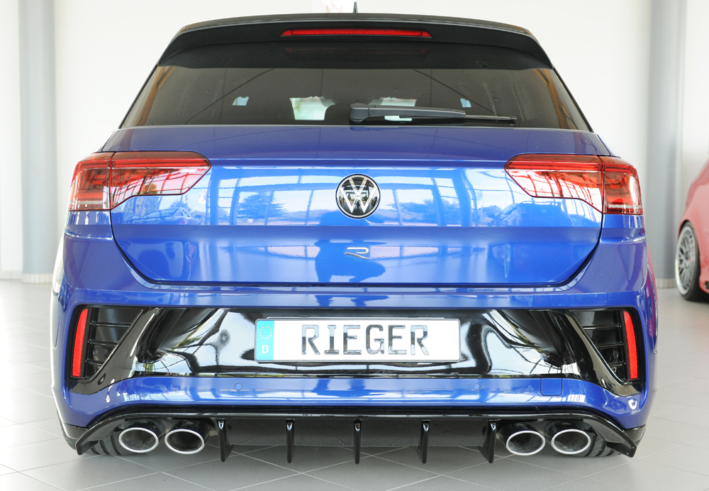 Diffuser passend voor VW T-Roc A1 R/R-line 2022- Rieger Glossy black