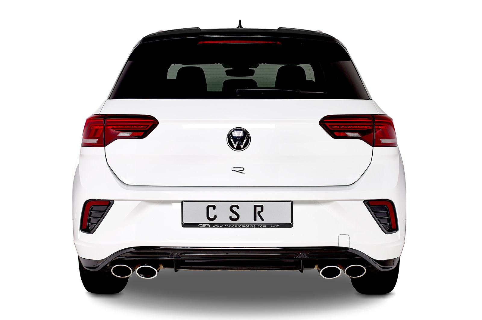 Spoiler passend voor VW T-Roc (Typ A1) R CSR glans Zwart