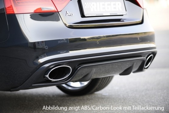 Achterbumper Diffuser passend voor Audi A5 B8/B81 S-line Rieger Carbon 11-