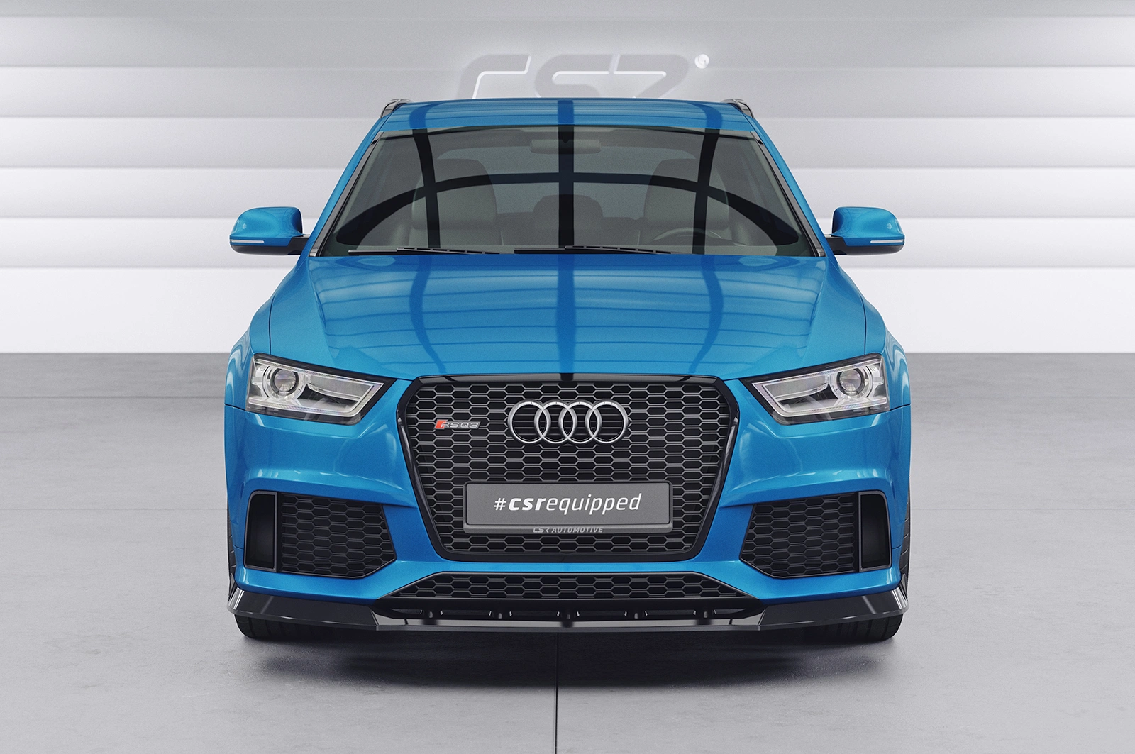 Voorspoiler passend voor Audi RSQ3 glans zwart