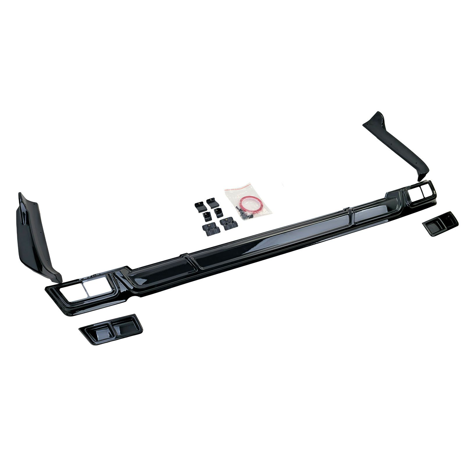 Achterbumper Diffuser Ford Tourneo Transit Custom 2023- Glanzend zwart
