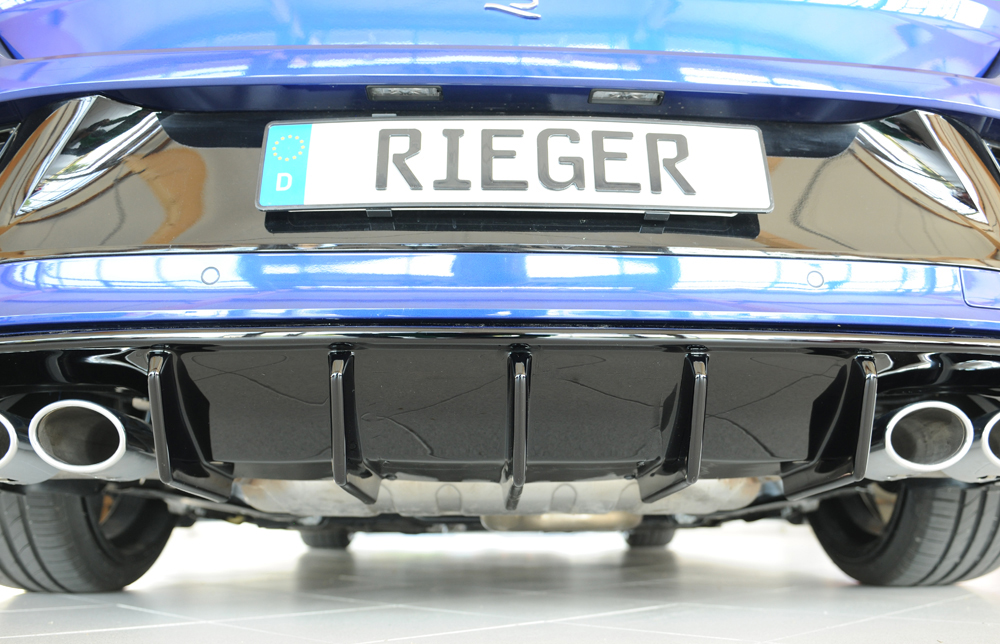 Diffuser passend voor VW T-Roc A1 R/R-line 2022- Rieger Glossy black