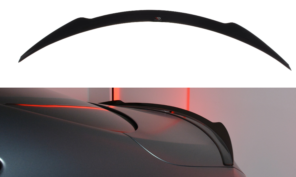 Spoiler Mercedes C Klasse W205 Coupe AMG Pakket Maxton Glans Zwart