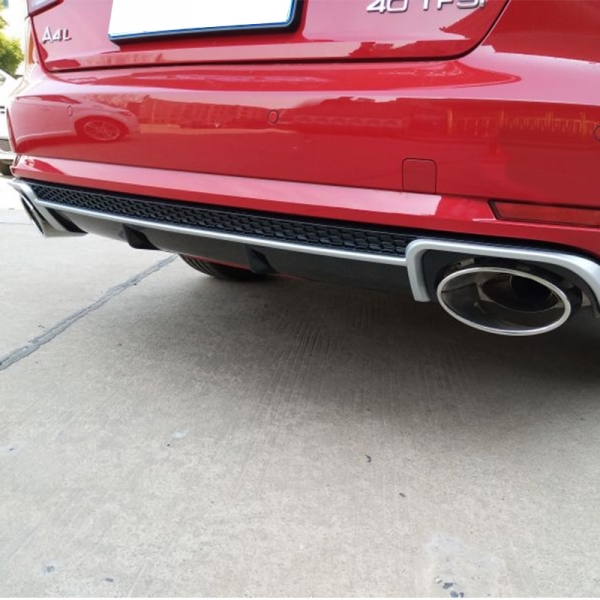 Achterbumper Diffuser passend voor Audi A4 B9 2015-2019 RS4 Design