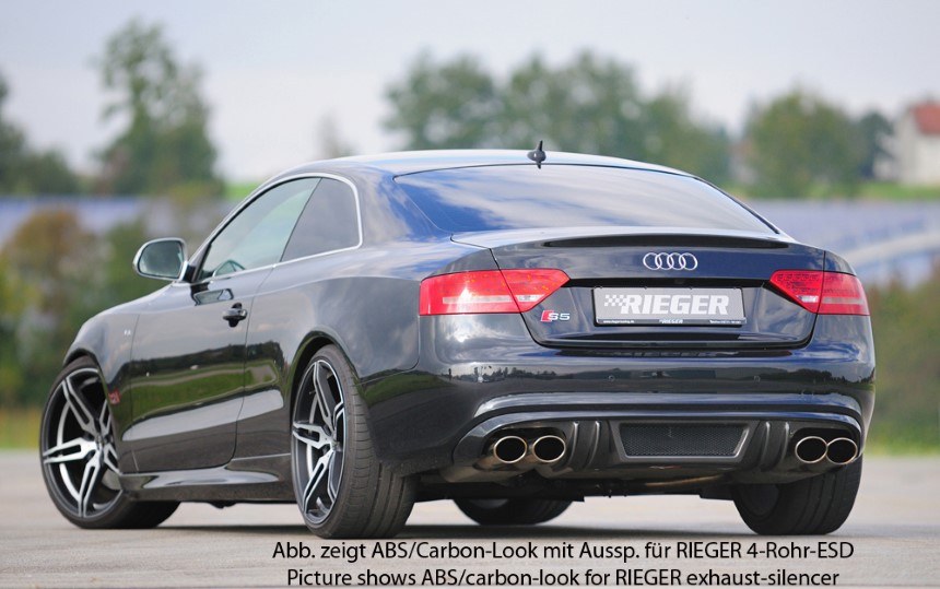 Diffuser passend voor Audi A5 s-line Rieger uitlaat links + rechts