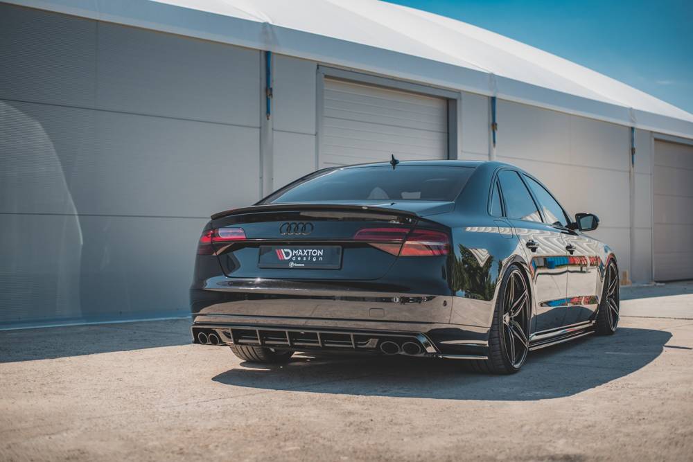 Diffuser passend voor Audi S8 D4 FL Maxton Glans Zwart