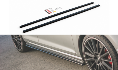 Zijskirts passend voor VW Golf 7 GTI Glans Zwart