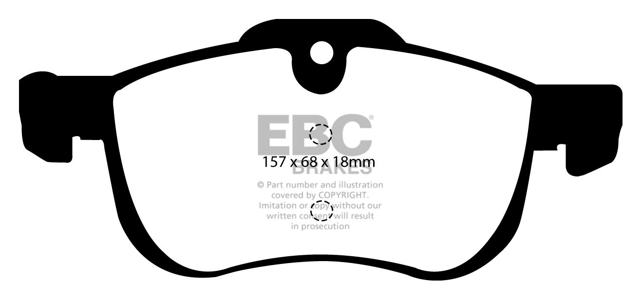 EBC Brakes ROVER 75 2.0 99-2005 Remblokken voorzijde greenstuff