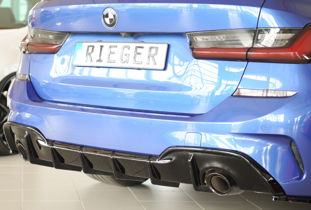 Diffuser BMW 3 Serie G20 Rieger Glans Zwart