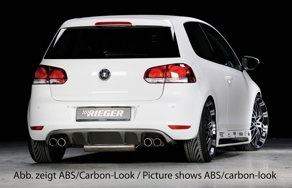 Diffuser passend voor Volkswagen Golf 6 Rieger Glans Zwart