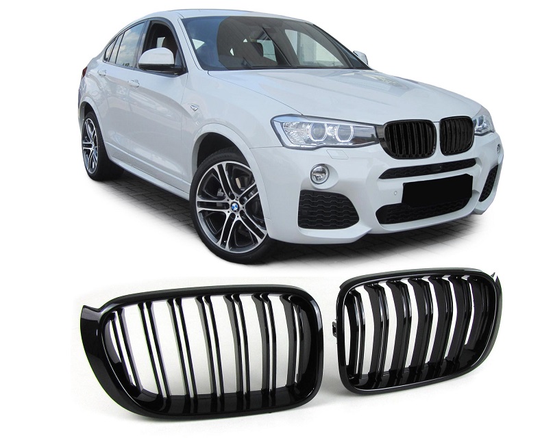 Grill Nieren BMW X4 F26 14-17 Glossy Zwart