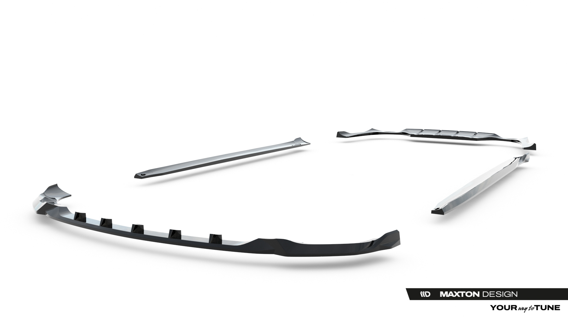 Bodykit passend voor Mercedes-AMG E53 Sedan W214 Maxton Glans Zwart