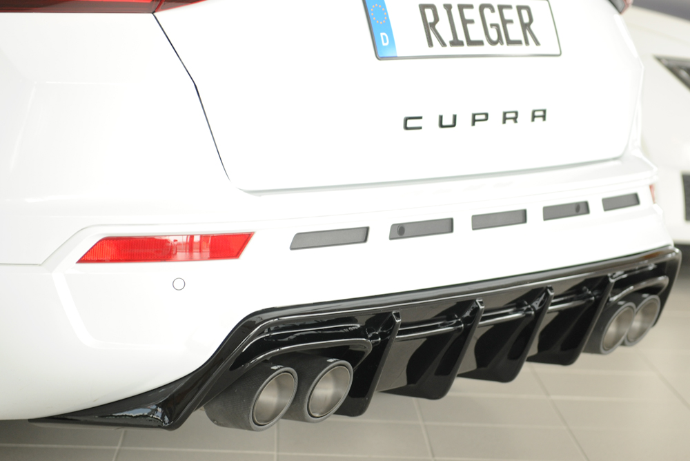 Diffuser passend voor Seat Ateca 5FP Cupra Rieger Glans Zwart