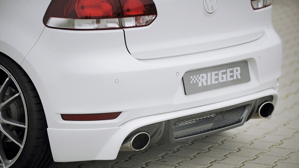 Diffuser passend voor Volkswagen Golf 6 GTI GTD Rieger Carbon Look