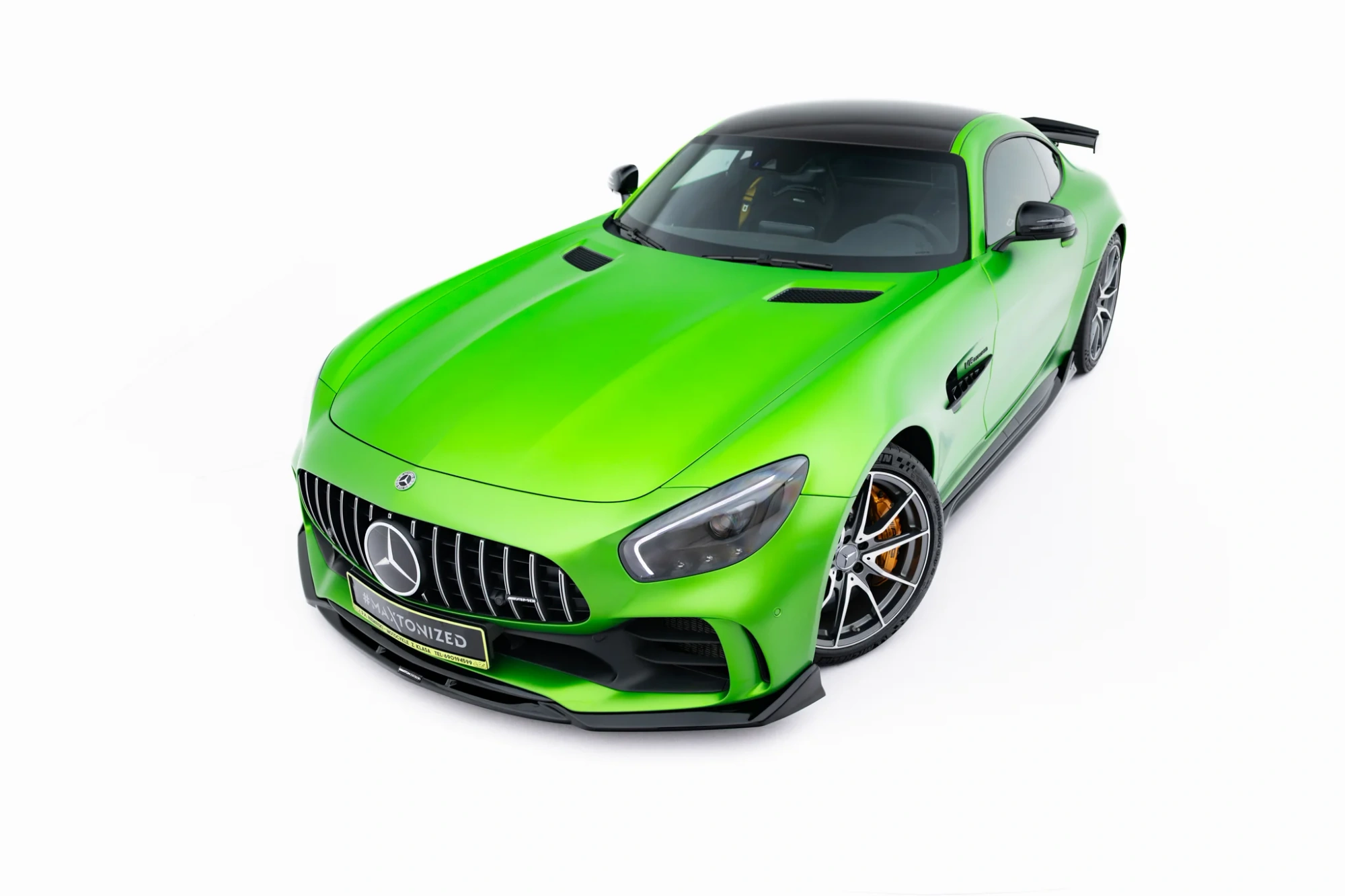Voorspoiler passend voor Mercedes-AMG GT R C190 Facelift Glans Zwart