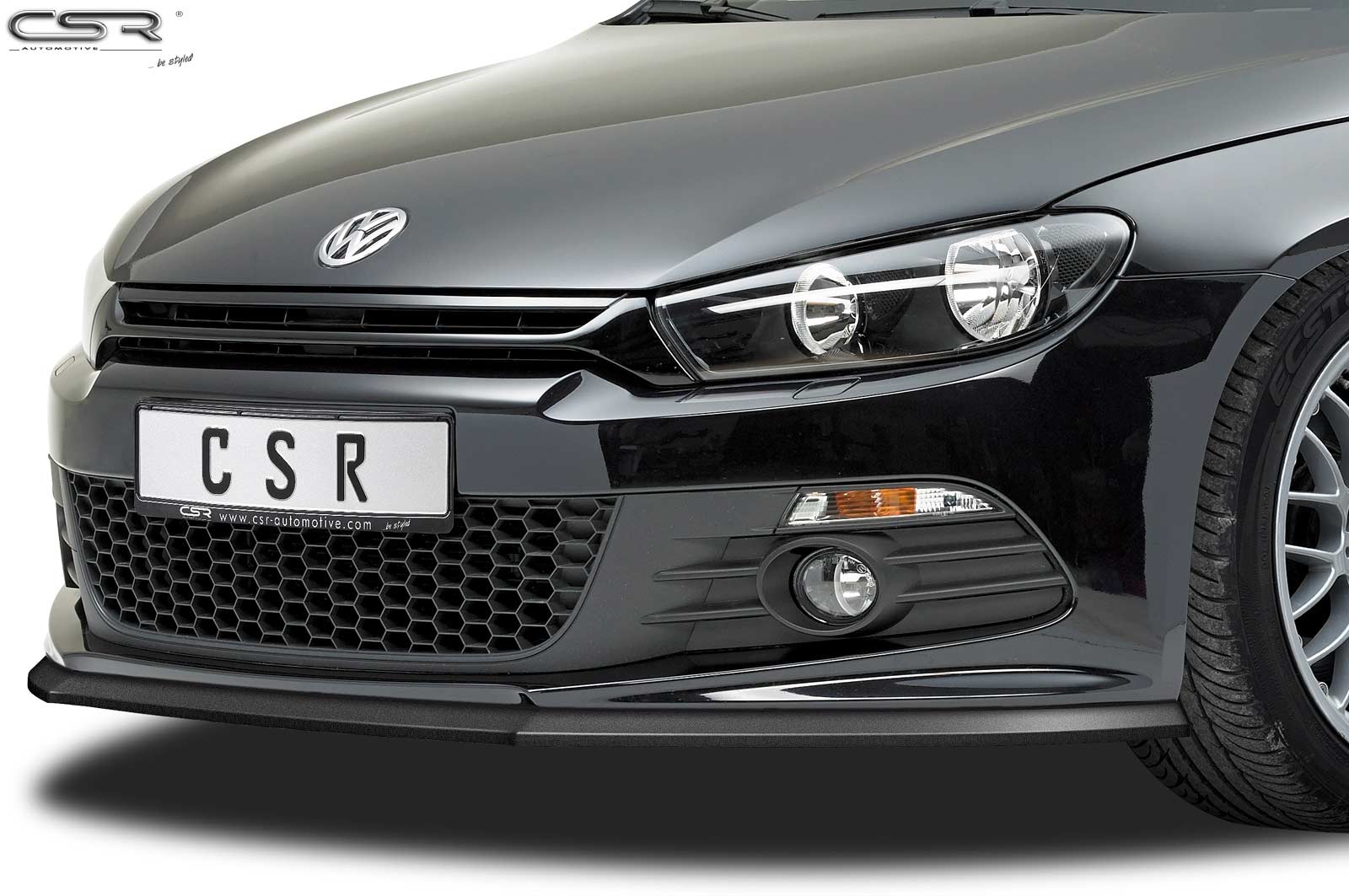 Voorspoiler passend voor Volkswagen Scirocco R-Line CSR Mat Zwart
