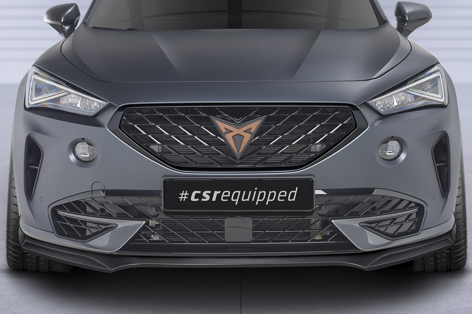 Voorspoiler passend voor Cupra formentor CSR Glans Zwart