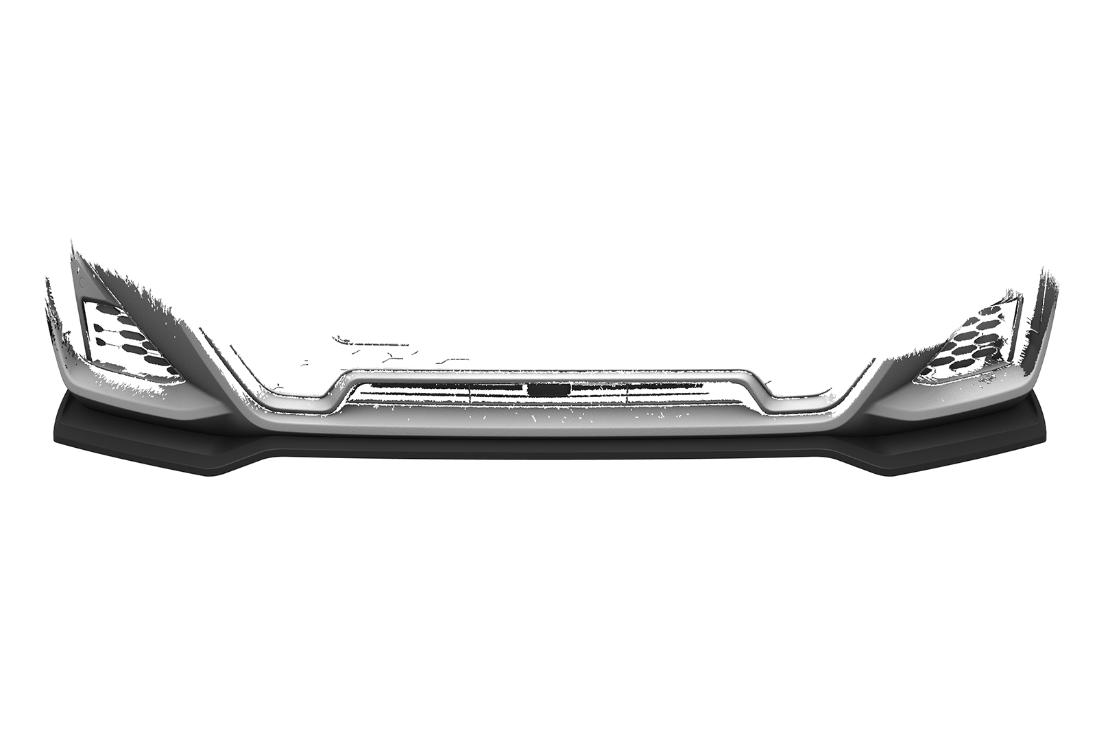 Voorspoiler passend voor BMW X1 M Pakket U11 CSR Glans Zwart