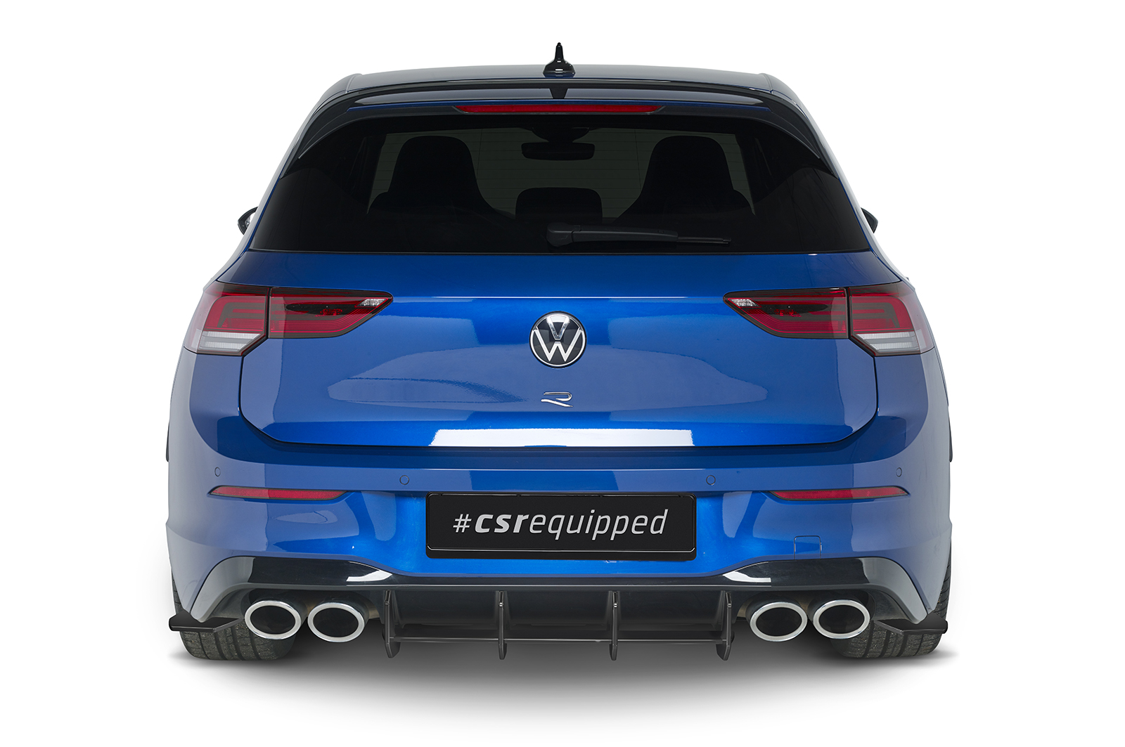 Diffuser passend voor Volkswagen Golf 8 R CSR Racing Mat Zwart
