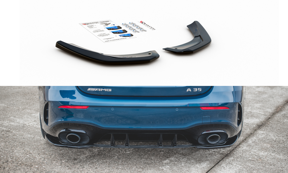 Diffuser Hoeken Mercedes A Klasse W177 A35 AMG Glans Zwart