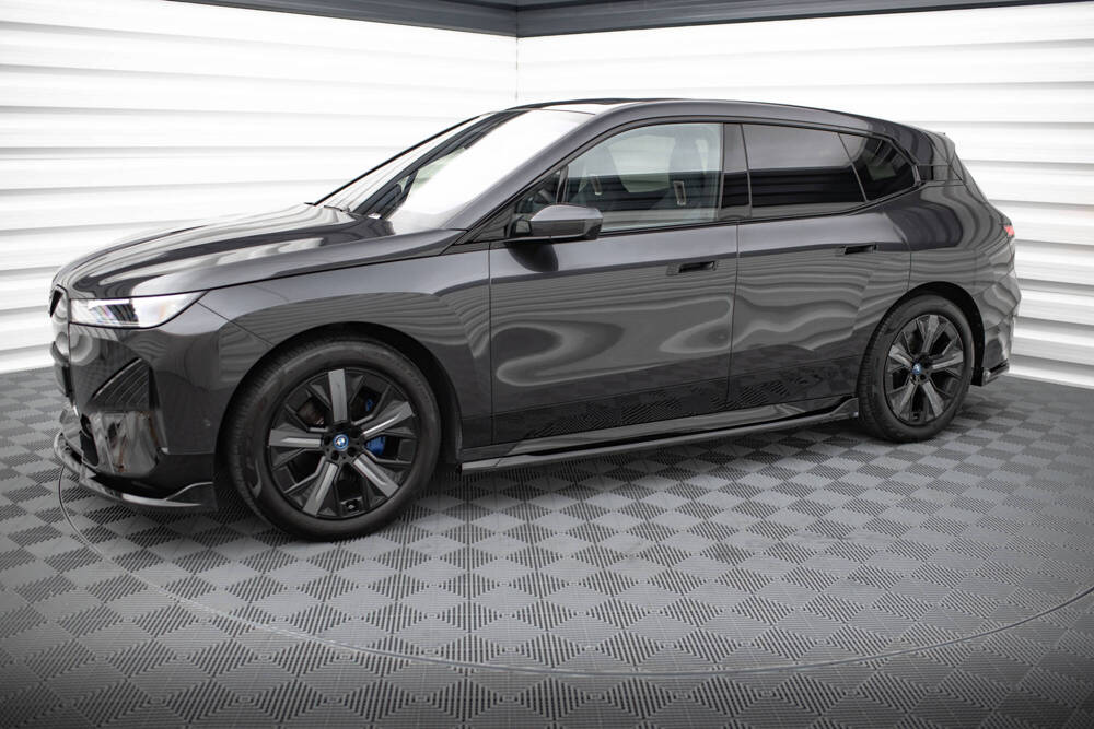 Zijskirts passend voor BMW iX i20 Maxton Glans Zwart