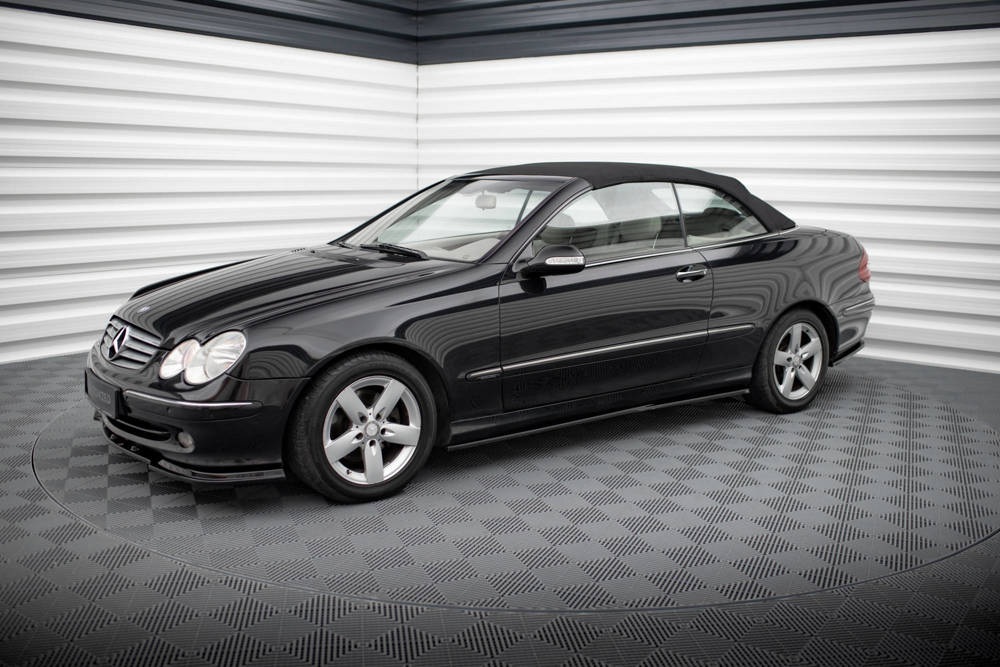 Zijskirts passend voor Mercedes-Benz CLK W209 2002 - 2005 Maxton Glans Zwart