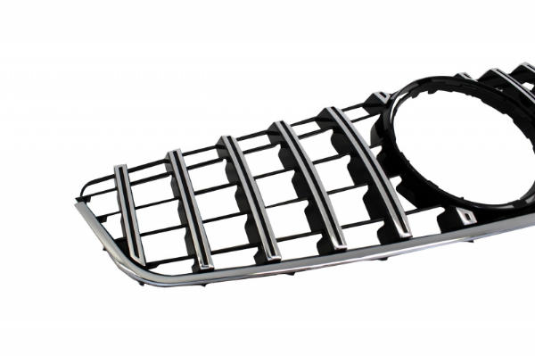 Grill Mercedes C207 W207 A207 (2009-2012) Coupe Cabrio GTR Look Glans Zwart/Chroom