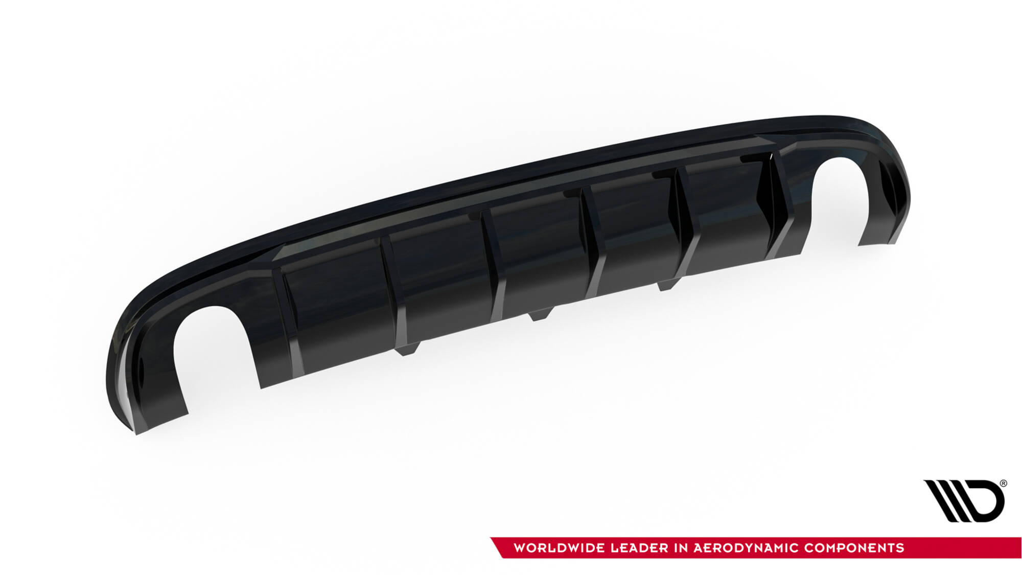 Achter Diffuser passend voor Audi A4 S-Line Sedan / Avant B8 Maxton Glanzend zwart