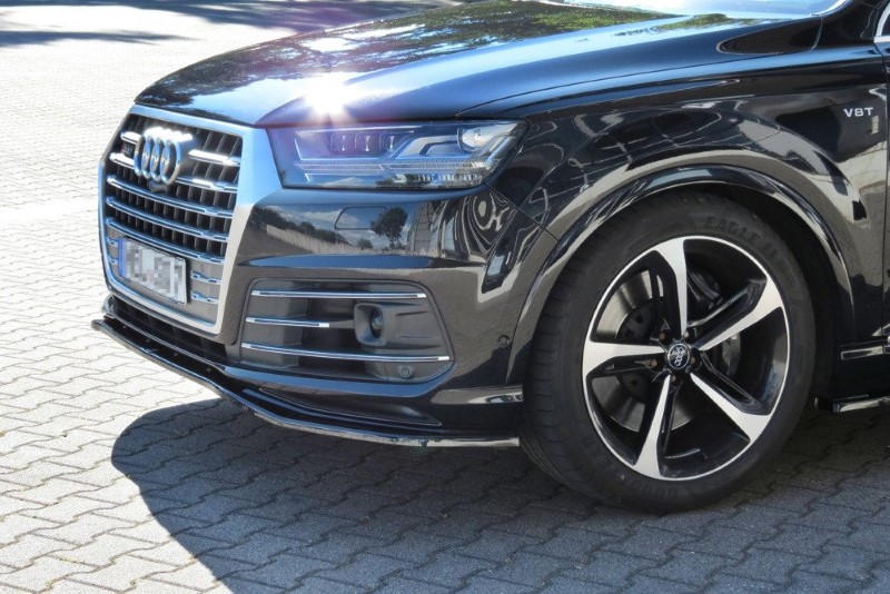 Voorspoiler passend voor Audi SQ7 / S-Line Maxton Glanzend Zwart