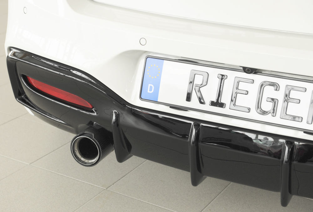 Diffuser passend voor BMW 1 Serie M Pakket / M135i / M140i Rieger Glans Zwart