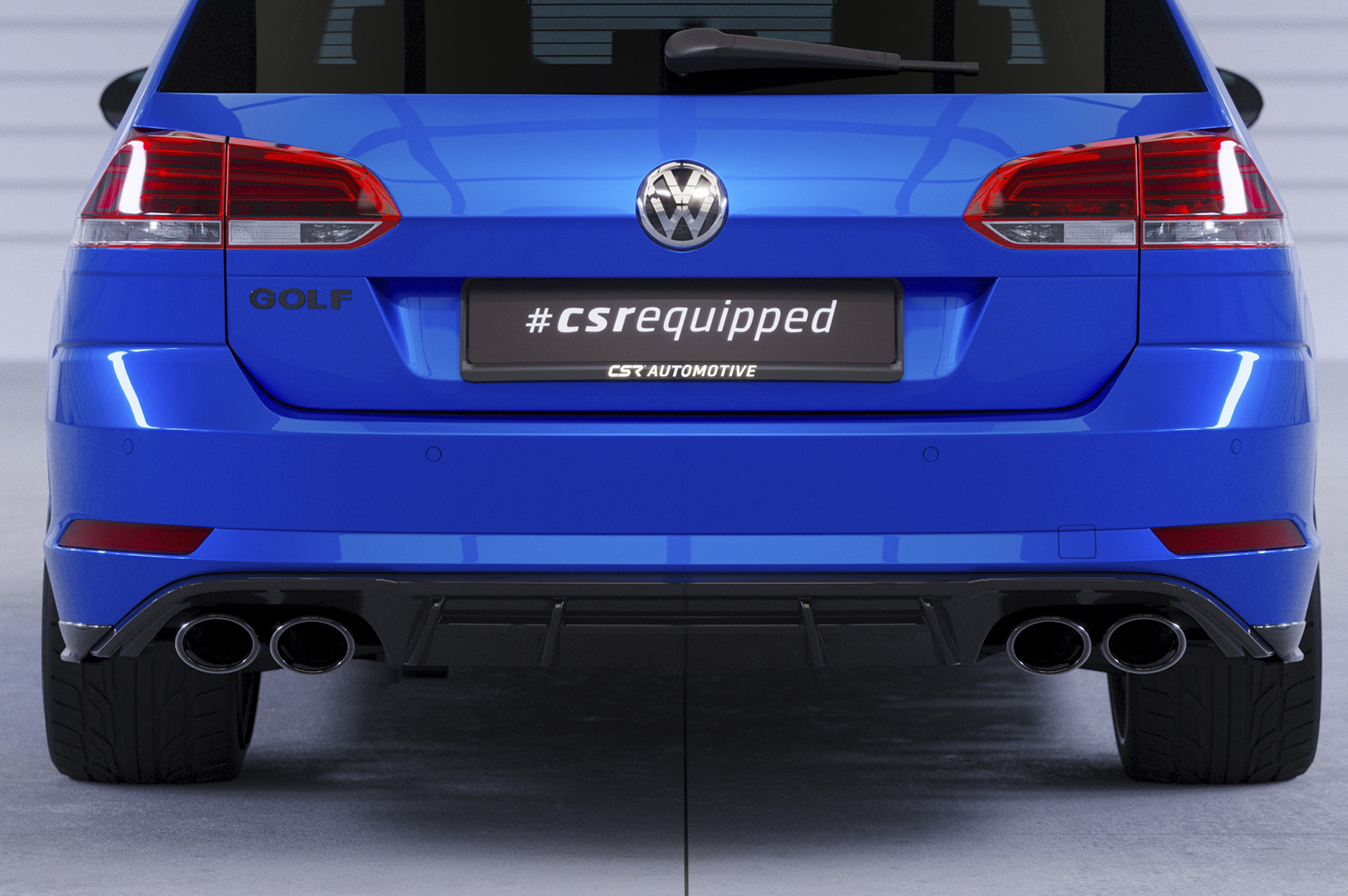 Diffuser passend voor Volkswagen Golf 7 R Variant FL CSR Glans Zwart