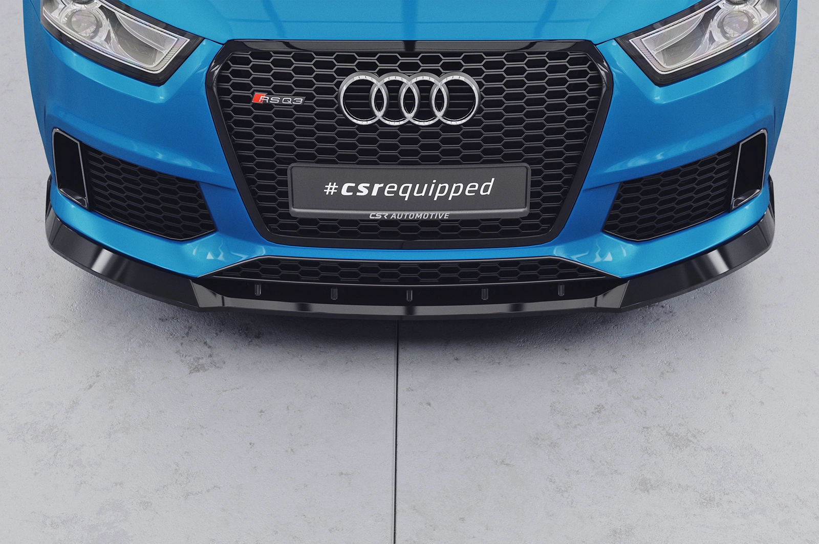 Voorspoiler passend voor Audi RSQ3 glans zwart