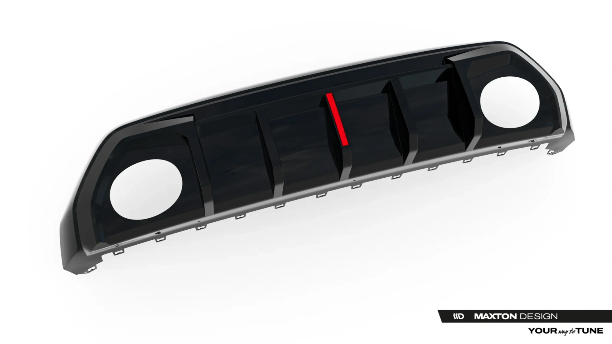 Diffuser passend voor Audi RS3 Sedan 8Y Facelift Maxton Glans Zwart